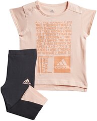 Spordidress lastele Adidas I MM Tight Set Coral Black hind ja info | Adidas Tüdrukute riided | kaup24.ee