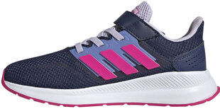 Jalanõud tüdrukutele Adidas Runfalcon C Blue Pink цена и информация | Детская спортивная обувь | kaup24.ee