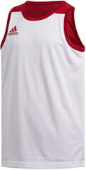 T-särk teismelistele Adidas 3G Spee Rev Jrs Red White hind ja info | Poiste särgid | kaup24.ee