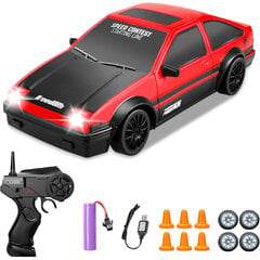 2,4g Drift RC Car 4Wd RC Drift Auto mänguasi kaugjuhtimispult Gtr mudel Ae86 Sõiduki auto RC võidusõiduauto mänguasi lastele jõulukingid Fk цена и информация | Развивающий мелкую моторику - кинетический песок KeyCraft NV215 (80 г) детям от 3+ лет, бежевый | kaup24.ee