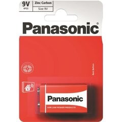 Panasonic patarei Red Zinc 6F22 (9V) цена и информация | Батарейки | kaup24.ee