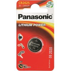 Panasonic patarei Lithium CR2025 1BP, 1 tk цена и информация | Батарейки | kaup24.ee