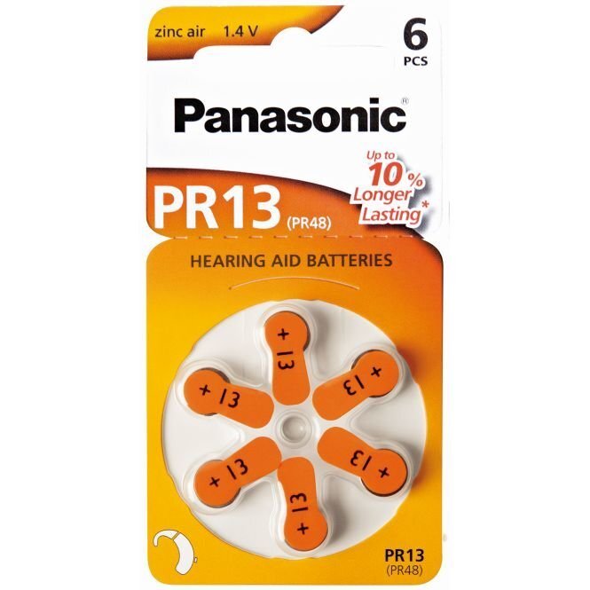 Panasonic patarei Zinc-Air PR13H-LB, 6 tk hind ja info | Patareid | kaup24.ee