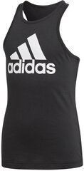 Pluus teismelistele Adidas YG Logo Tank Black цена и информация | Рубашки для девочек | kaup24.ee