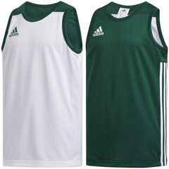 Korvpalli T-särk teismelistele Adidas 3G Spee Rev Jrs Green White цена и информация | Рубашки для мальчиков | kaup24.ee