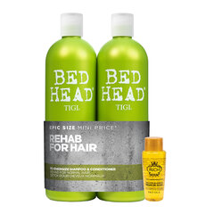 Komplekt TIGI Bed Head Re-Energize: šampoon 750ml + palsam 750ml + RICH Argan Oil juukseõli 30ml hind ja info | Tigi Kosmeetika, parfüümid | kaup24.ee