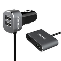 Nillkin PowerShare 3xUSB 1x USB Type-C 7.8A QC 3.0 autolaadija 2m kaabliga hind ja info | Mobiiltelefonide laadijad | kaup24.ee