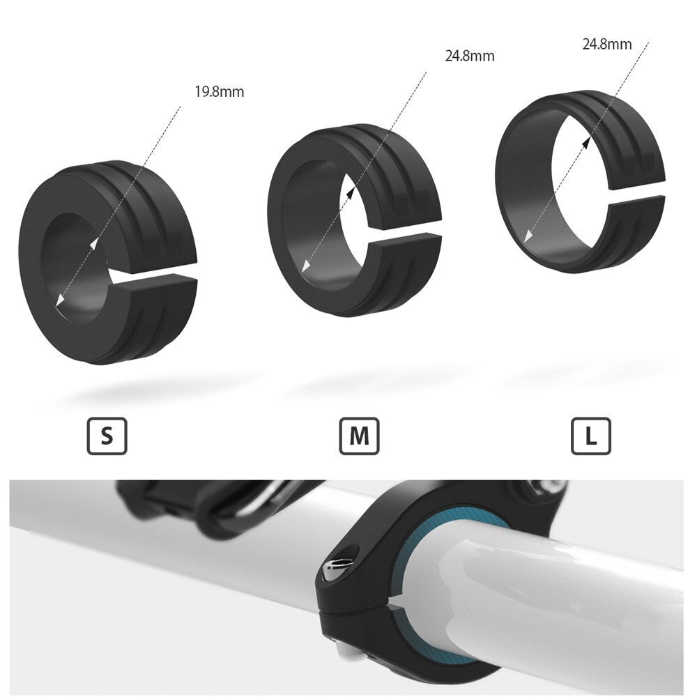 Ringke Spider Grip Mount jalgratta sõidukite kinnitused jalgratta silikoonist telefonihoidik 4-6 "seadmetele must (ACSG0001) цена и информация | Mobiiltelefonide hoidjad | kaup24.ee