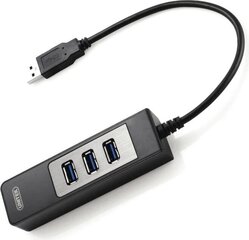 Unitek USB3.0 to Gigabit + hub 3x USB3.0; Y-3045 цена и информация | Адаптеры и USB-hub | kaup24.ee