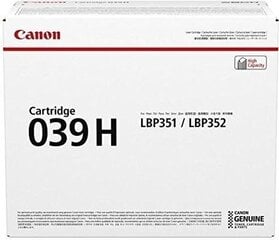 CANON CRG039H cartridge black high cap. цена и информация | Картриджи и тонеры | kaup24.ee