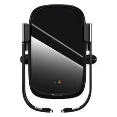 Автомобильный держатель телефона Baseus Rock Smart Vehicle Bracket Wireless Charger 10Вт, черный (Wxhw01-01) цена и информация | Держатели для телефонов | kaup24.ee