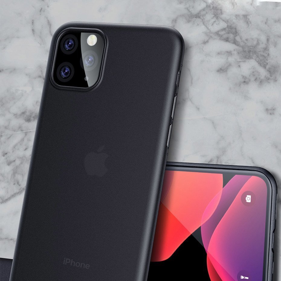 Kerge õhuke silikoonist ümbris Baseus Wing Apple iPhone 11 Pro, must цена и информация | Telefoni kaaned, ümbrised | kaup24.ee