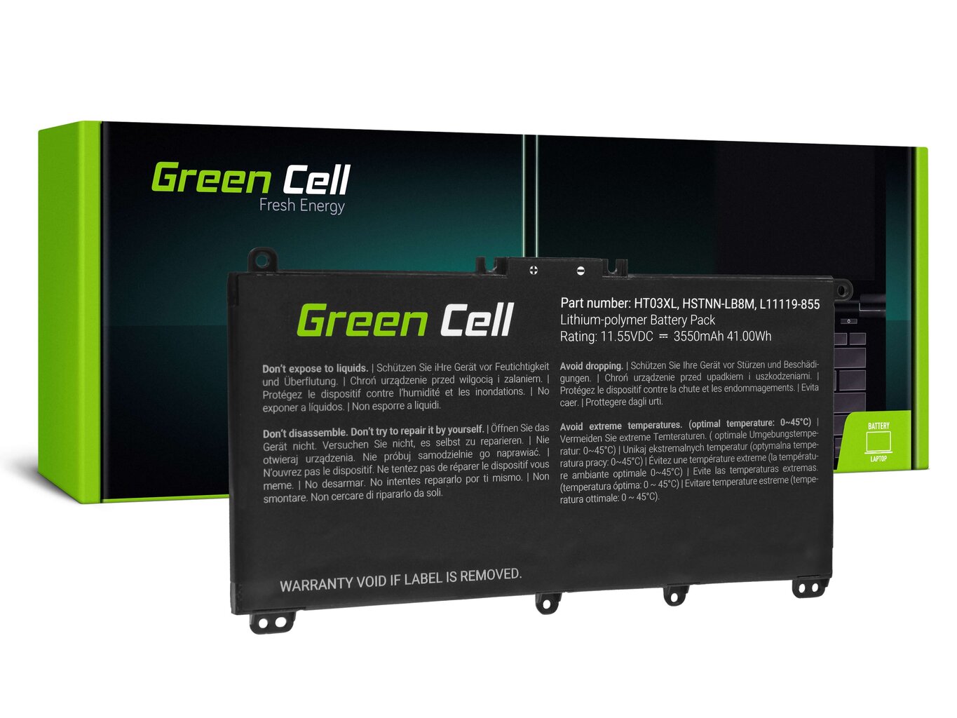 Green Cell HP163 цена и информация | Sülearvuti akud | kaup24.ee