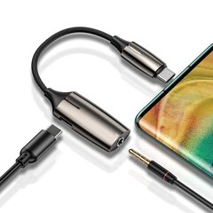 Универсальный переходник адаптер для аудио USB-C -> 3.5 мм Baseus CATL60-0A, черный цена и информация | Кабели для телефонов | kaup24.ee