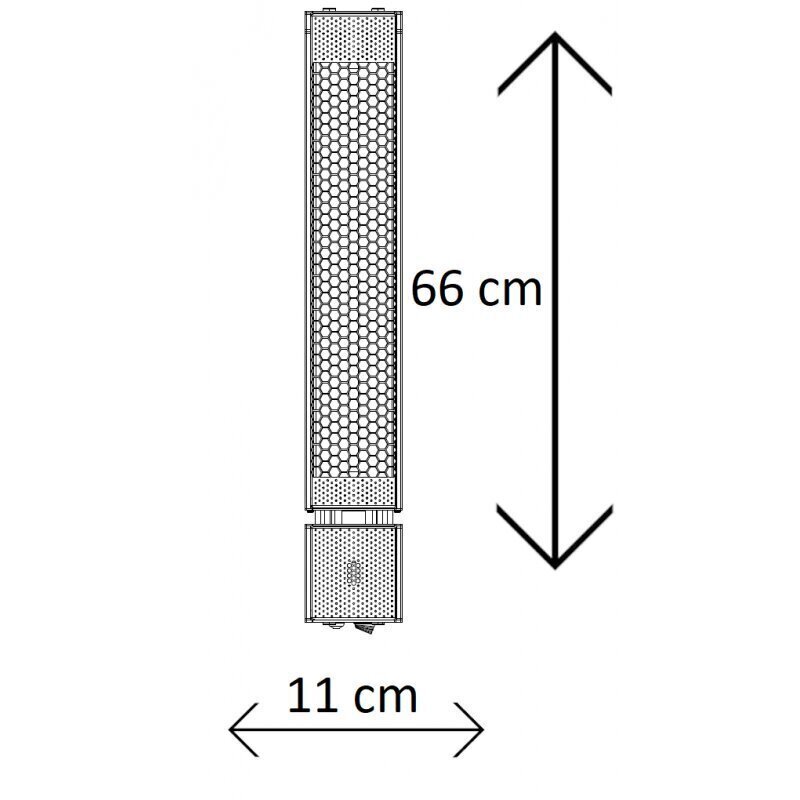 Infrapuna soojuskiirgur PLUTONAS 4IQ, juhtpaneeliga, 2000W hind ja info | Küttekehad | kaup24.ee