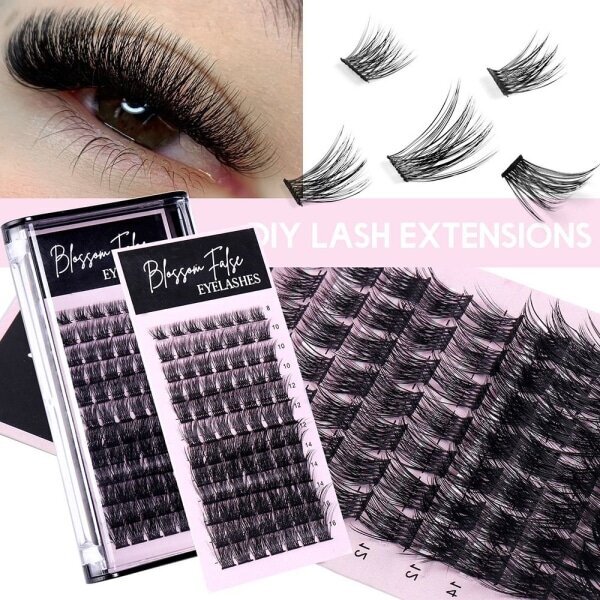 DIY Eye Extension Single Cluster Kunstripsmed Pookimine Vale hind ja info | Kunstripsmed, ripsmekoolutajad | kaup24.ee