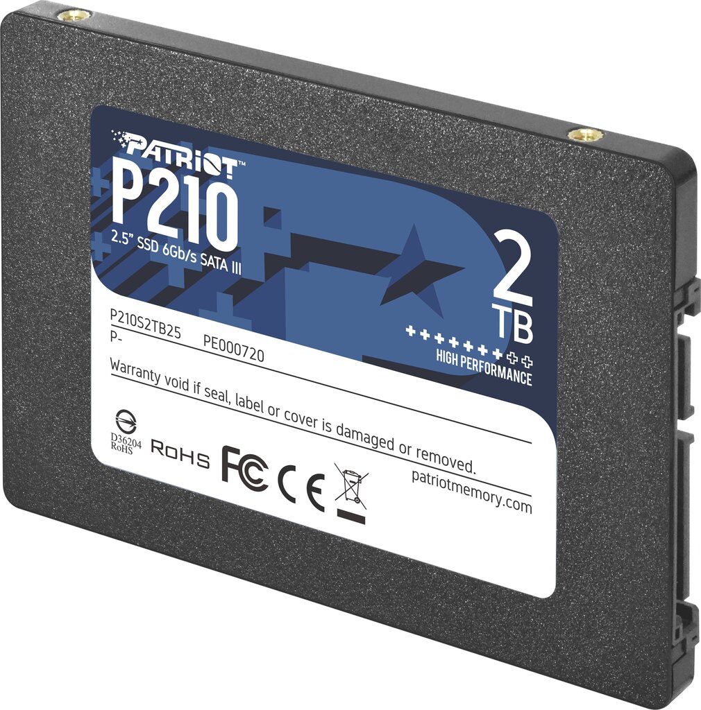 Patriot P210S2TB25 hind ja info | Sisemised kõvakettad (HDD, SSD, Hybrid) | kaup24.ee