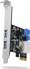 Adapter Axagon PCEU-232VL PCIe, 2+2 x, USB 3.0, UASP, VIA + LP hind ja info | Regulaatorid | kaup24.ee