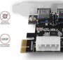 Adapter Axagon PCEU-232VL PCIe, 2+2 x, USB 3.0, UASP, VIA + LP цена и информация | Regulaatorid | kaup24.ee