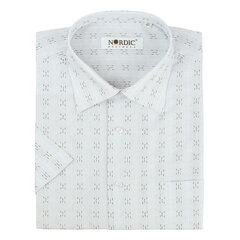 Мужская рубашка NORDIC, прямой силуэт с коротким рукавом цена и информация | Мужские рубашки | kaup24.ee