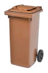 Крышка с биологическим фильтром, поглощающим неприятный запах, для мусорных контейнеров 120 л, коричневого цвета цена и информация | Уличные контейнеры, контейнеры для компоста | kaup24.ee