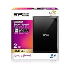 Silicon Power väline kõvaketas 2TB Stream S03, must цена и информация | Жёсткие диски (SSD, HDD) | kaup24.ee
