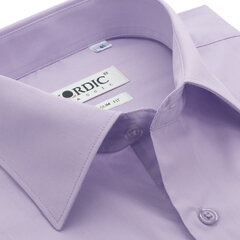 Мужская однотонная рубашка NORDIC, приталенный силуэт с длинным рукавом цена и информация | Мужские рубашки | kaup24.ee