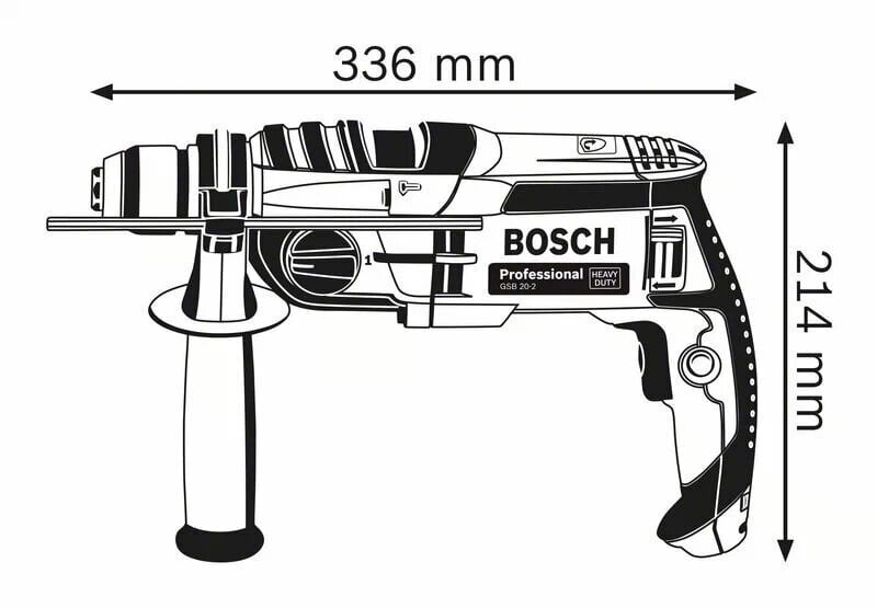 Löökpuurtrell Bosch GSB 20-2 Professional hind ja info | Akutrellid, kruvikeerajad | kaup24.ee