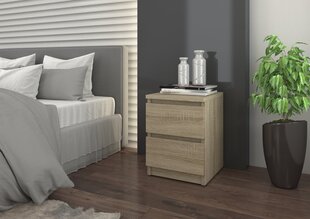 Ночная тумбочка ADRK Furniture Puna P2, дубового цвета цена и информация | Прикроватные тумбочки | kaup24.ee