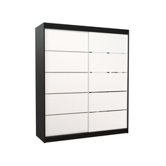 Kapp ADRK Furniture Spectra, must/valge цена и информация | Шкафы | kaup24.ee