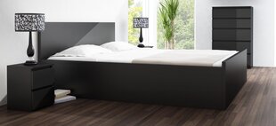 Тумбочка ADRK Furniture Puna P2, черная цена и информация | Прикроватные тумбочки | kaup24.ee