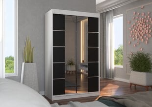ADRK шкаф Furniture Genua, белый/черный цена и информация | Шкафы | kaup24.ee