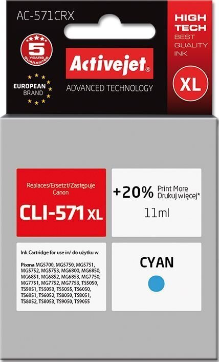 Activejet AC-571CRX hind ja info | Tindiprinteri kassetid | kaup24.ee