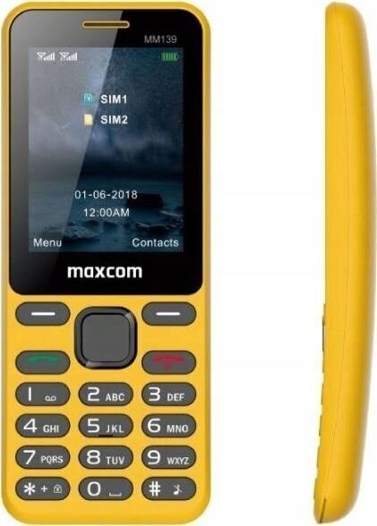 Maxcom MAXCOMMM139ZOLTY hind ja info | Telefonid | kaup24.ee