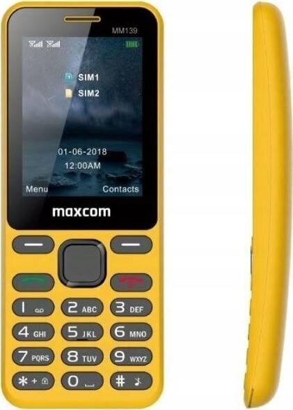 Maxcom MAXCOMMM139ZOLTY цена и информация | Telefonid | kaup24.ee