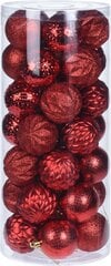 Jõuluehete komplekt Red, plastikust, 6 cm, 35 tk hind ja info | Kuuseehted | kaup24.ee