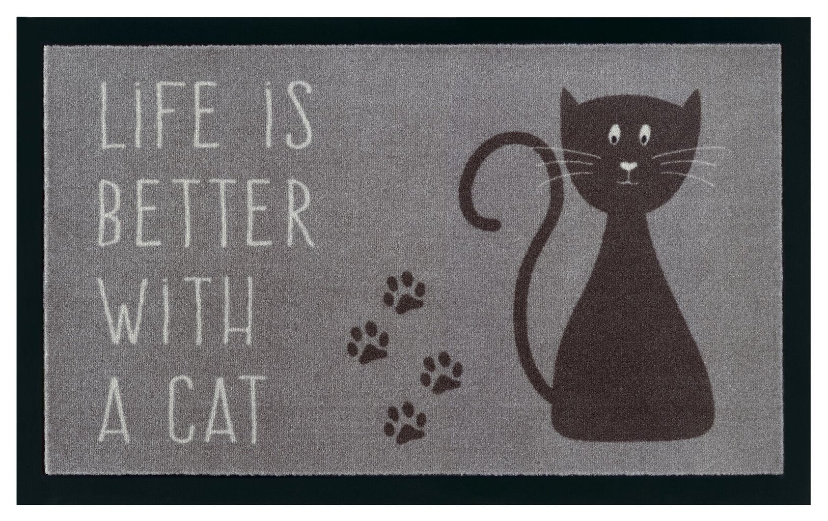 Uksematt Life is better with a cat 45x75 cm цена и информация | Uksematid | kaup24.ee