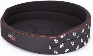 Hobbydog лежак Лапки R10, черный, 98x82 см цена и информация | Лежаки, домики | kaup24.ee