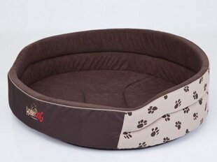 Hobbydog лежак Лапки R9, коричневый/бежевый, 87x74 см цена и информация | Лежаки, домики | kaup24.ee