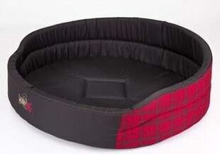 Hobbydog лежак Клеточки R9, черный/красный, 87x74 см цена и информация | Лежаки, домики | kaup24.ee
