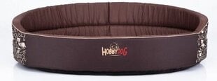 Hobbydog лежак Надписи R8, коричневый, 83x68 см цена и информация | Лежаки, домики | kaup24.ee