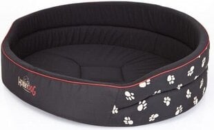 Hobbydog лежак Лапки R5, черный, 64x50 см цена и информация | Лежаки, домики | kaup24.ee