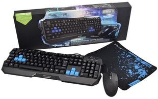 E-Blue K820 Combo Игровой комплект Клавиатура + Мышь + Коврик Черный (ENG) цена и информация | Клавиатуры | kaup24.ee