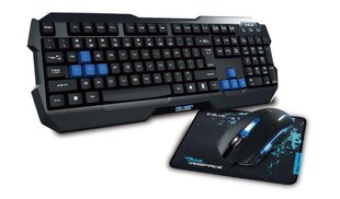 E-Blue K820 Combo Игровой комплект Клавиатура + Мышь + Коврик Черный (ENG) цена и информация | Клавиатура с игровой мышью 3GO COMBODRILEW2 USB ES | kaup24.ee
