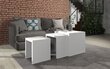3-laua komplekt ADRK Furniture Basel, valge hind ja info | Diivanilauad | kaup24.ee