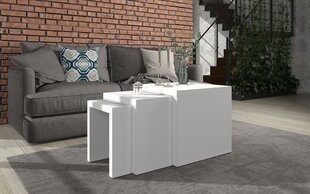 Комплект из 3-х столов ADRK Furniture Basel, белый цена и информация | Журнальные столики | kaup24.ee