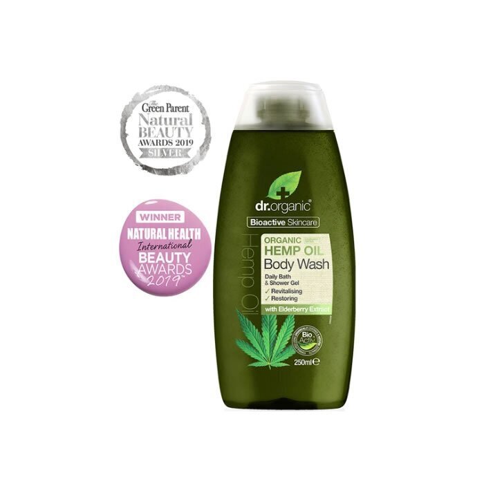 Dušigeel kanepiseemneõliga Dr. Organic 250 ml цена и информация | Dušigeelid, õlid | kaup24.ee