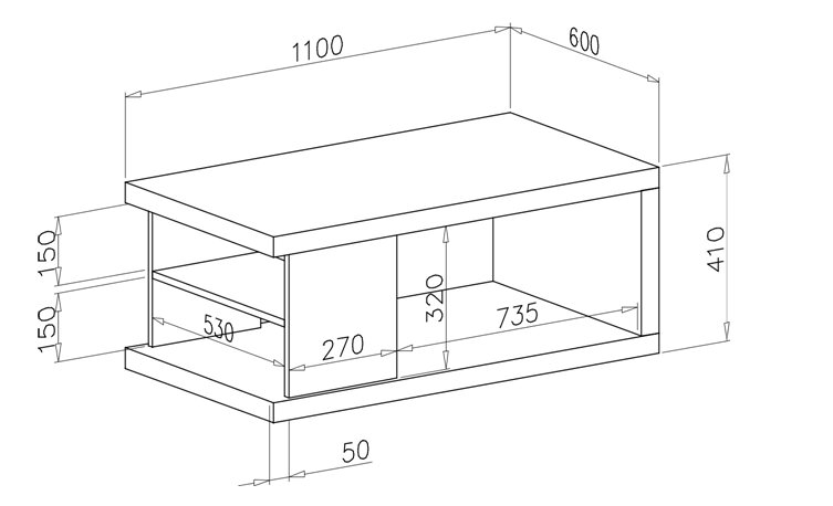 Diivanilaud ADRK Furniture Luke, valge/tamm hind ja info | Diivanilauad | kaup24.ee