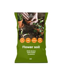 Органическая почва  "Цветы", 8 л цена и информация | Грунт, торф, компост  | kaup24.ee