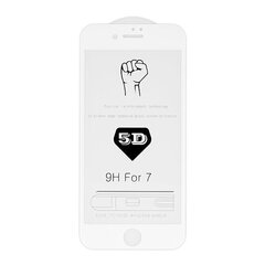 Защитное стекло Full Glue 5D для iPhone 7 / 8 / SE2 / SE3, белый цена и информация | Ekraani kaitsekiled | kaup24.ee